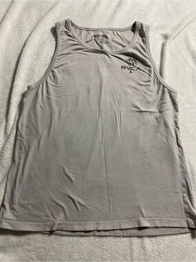 RVCA Men’s Light Gray Tank with Subtle Chest Logo